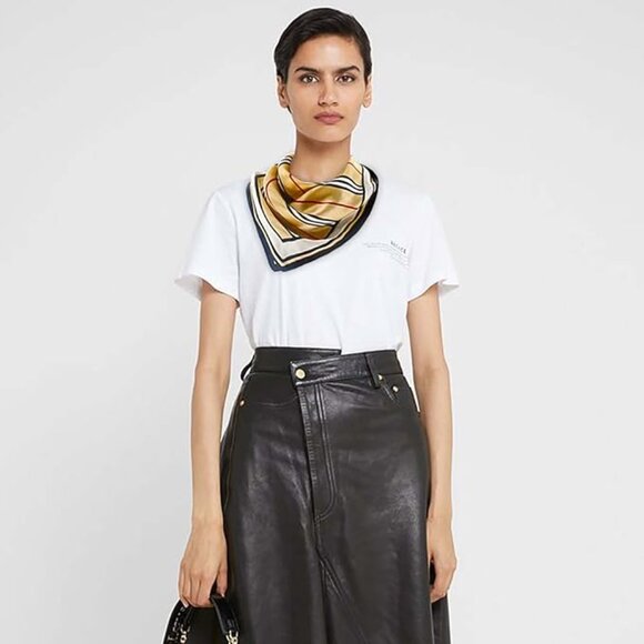 Square silk hair head scarf - Picture 2 of 5